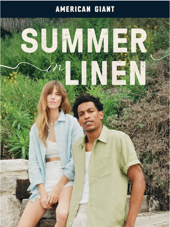 American Giant Summer swagger Matching linen sets Milled