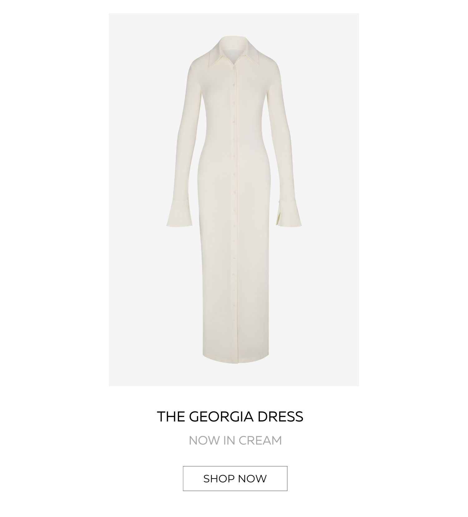 Eterne: THE GEORGIA DRESS IN CREAM | Milled