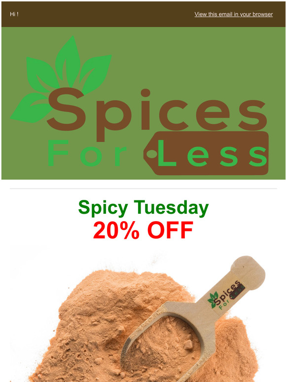 20% Off This All Time Favorite Item! Spicy Tuesday!