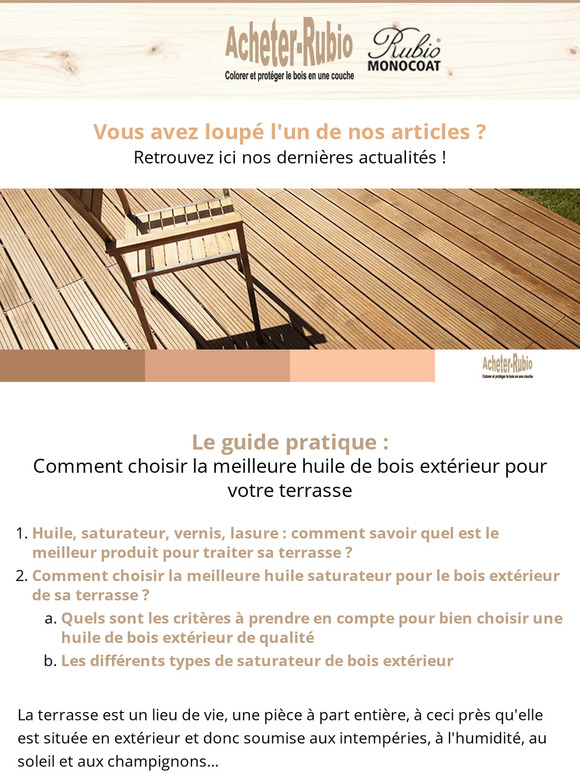 Comment choisir la meilleure huile de bois extérieur pour votre terrasse : le guide pratique
