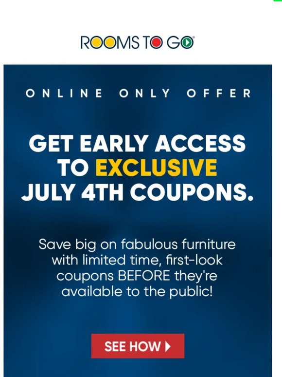 Get early access to July 4th coupons!