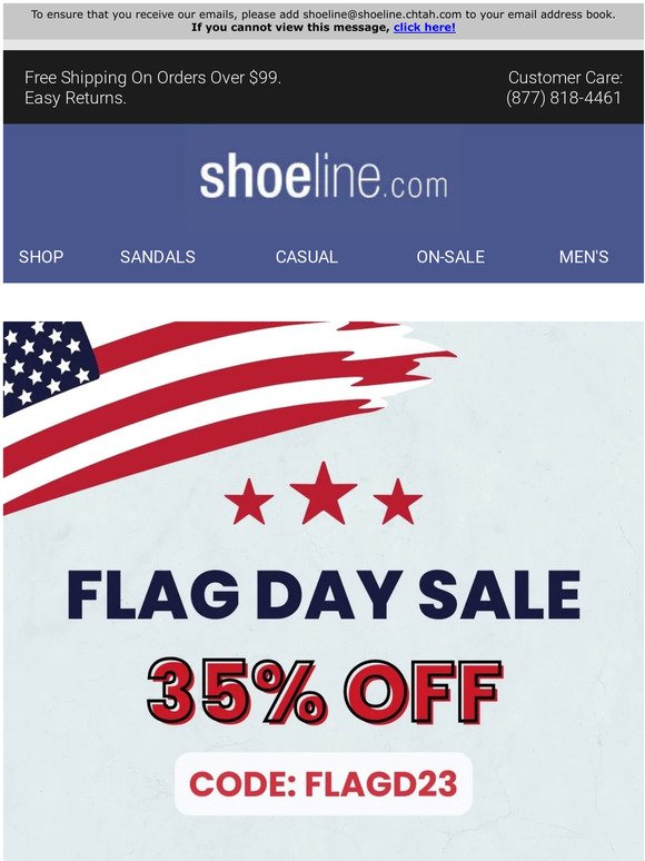 35% Off and Embrace the Red, White, and Blue!