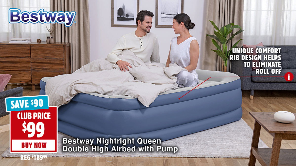 Bestway Nightright Queen Air Mattress With Pump