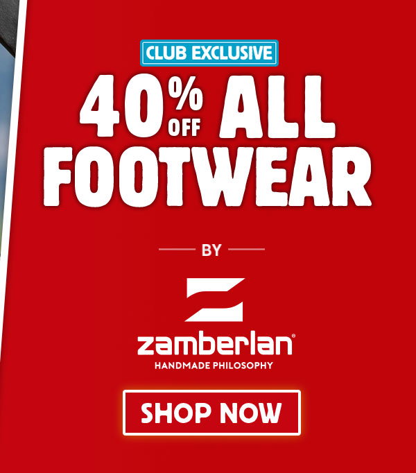 40% off all footwear by Zamberlan