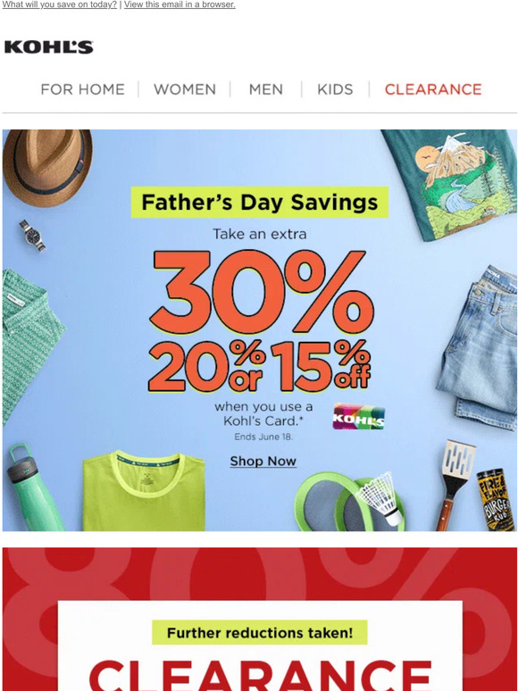 Kohl's Take 30, 20 or 15 off! Find fun gifts for every dad 🎁 Milled