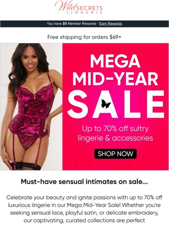 💸 Lingerie Sale! Sensual Styles from $13.99