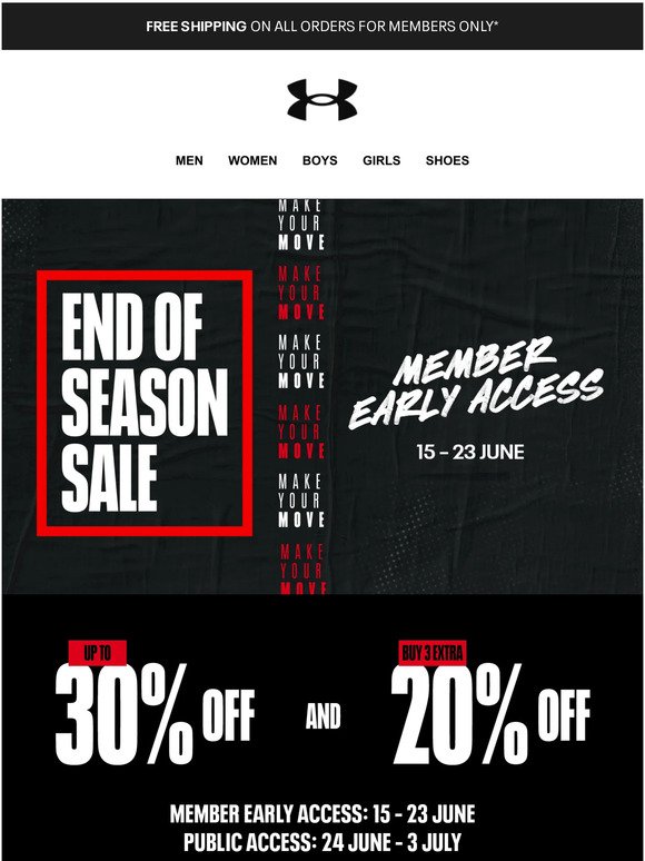 EXCLUSIVE: MEMBERS' EARLY ACCESS TO END OF SEASON SALE