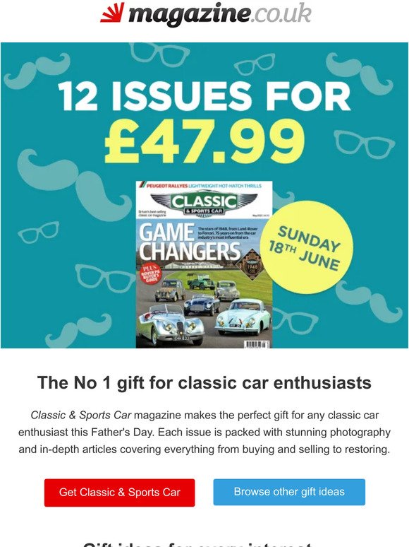 Father's Day Gift Idea: Classic & Sports Car