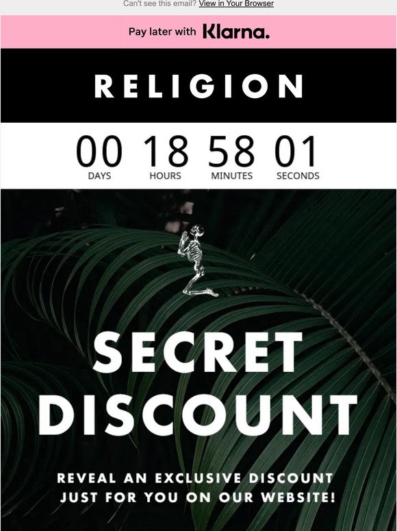 SECRET DISCOUNT waiting for you 🔥