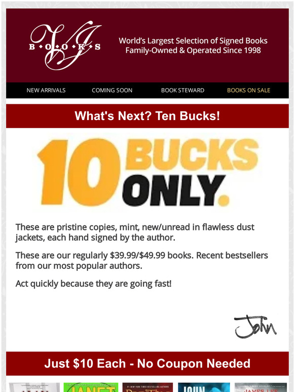 BEST SELLERS JUST TEN BUCKS