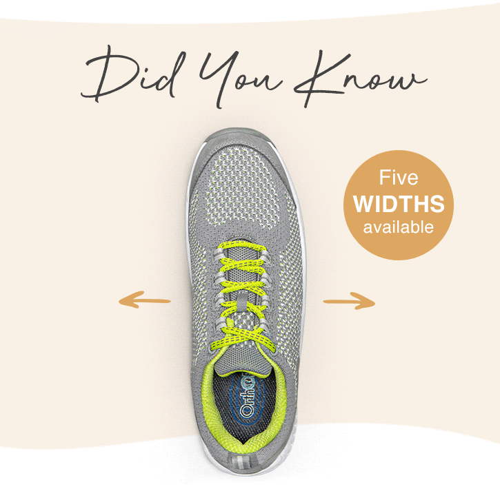 OrthoFeet We offer 5 widths! Milled