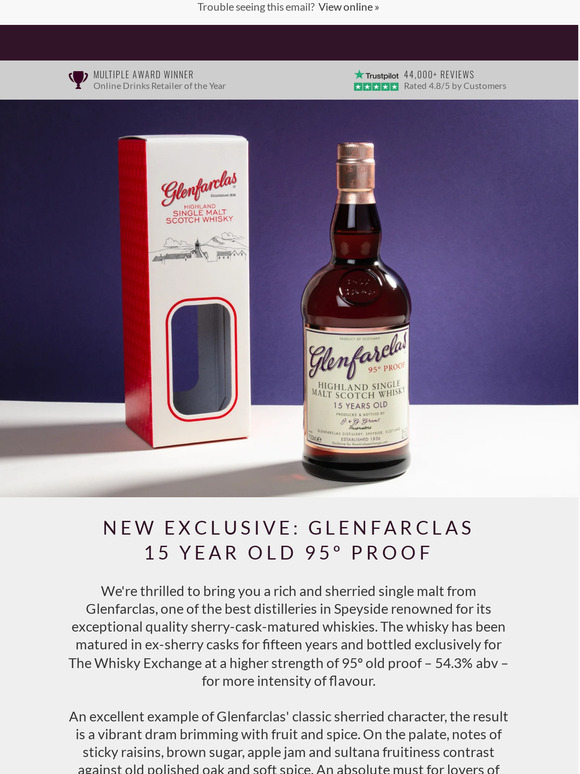 The Whisky Exchange: New Exclusive: Glenfarclas 15 Year Old 95° Proof ...