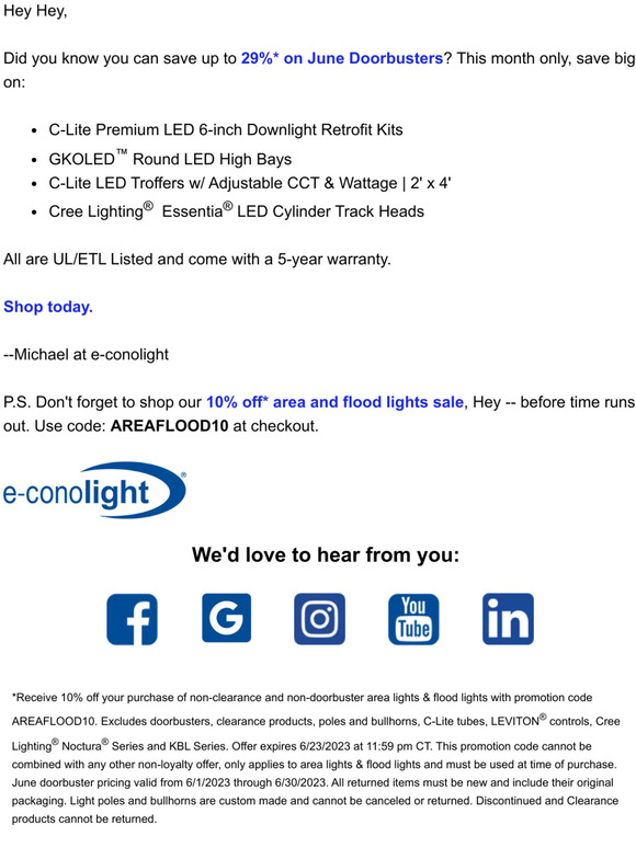 Summer savings are here June doorbusters inside! 💲