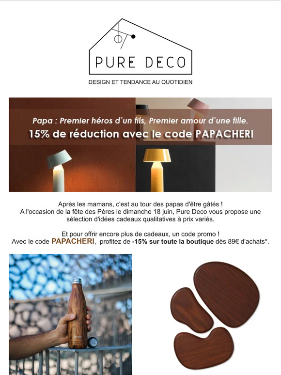15% de réduction, 100% d'amour pour nos papas