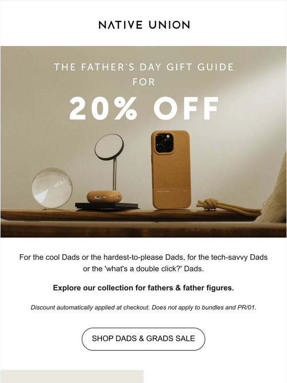 Dads & Grads Gift Guide for 20% Off