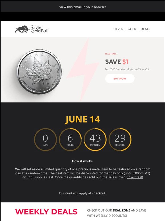 Flash Sale: 1 oz 2023 Canadian Maple Leaf Silver Coin | Royal Canadian Mint⚡⚡⚡
