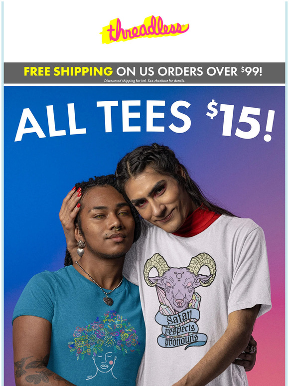 On Sale - Threadless Be free T-Shirt