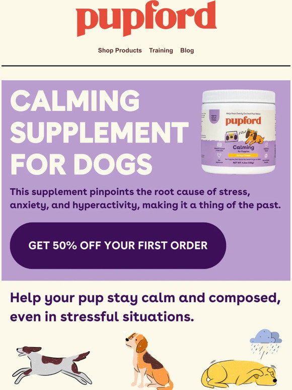 Pupford: [article] How to Calm Down Your Pup | Milled