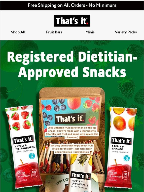 Our Snacks are #RDapproved