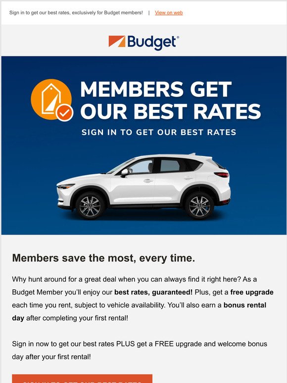 REMINDER: Members get our best rates - plus special benefits!