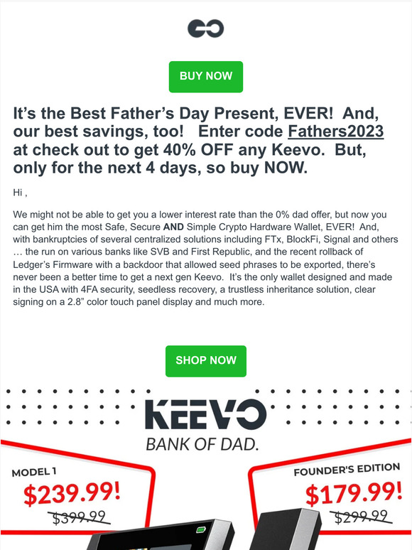 Save 40% on your Keevo Gifts 🎁 Best Saving!  4 days Left ⏰