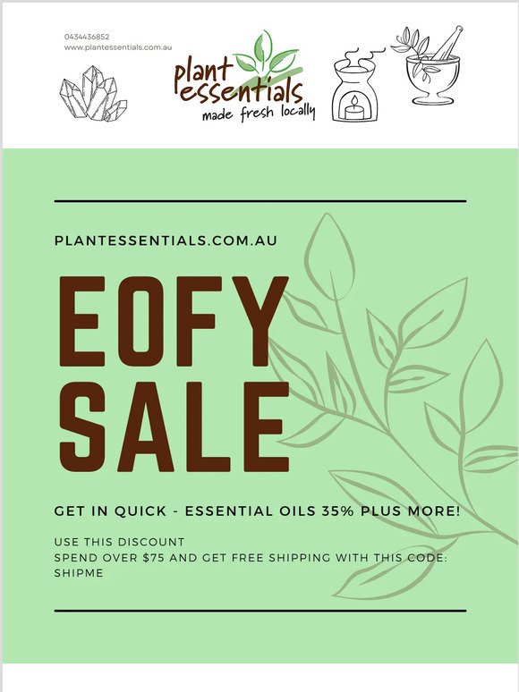 Plant Essentials - EOFY SALE plus FREE SHIPPING!  TWO weeks left to go! >> new items added to our clearance sale