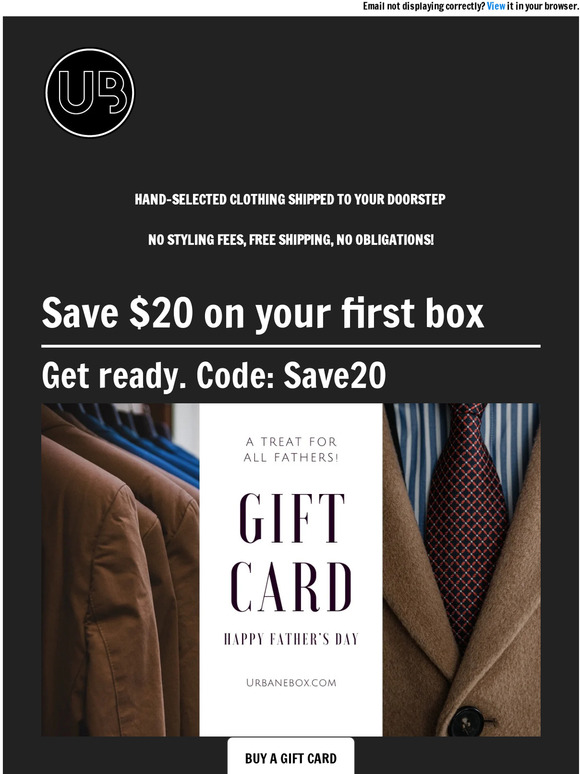 A Unique Gift for Father’s Day! E-Gift Cards available.
