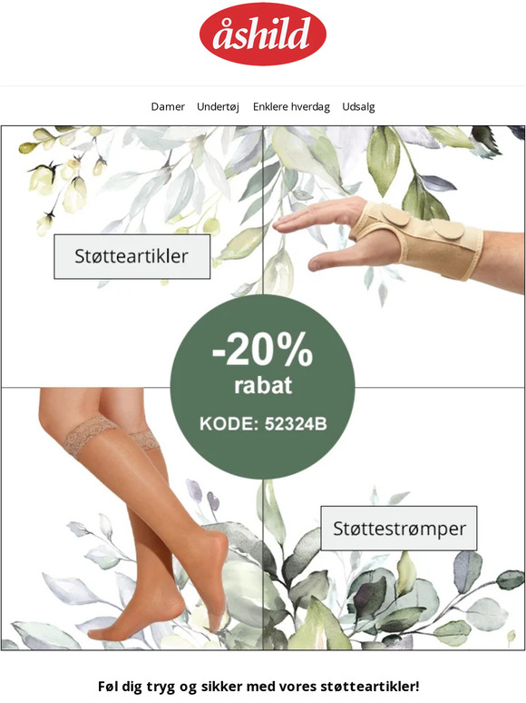✨Netop nu! 20% rabat på støttestrømper & støtteartikler✨