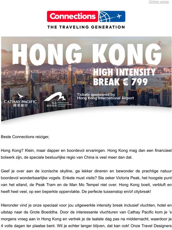 FLASH SALE: Hong Kong voor maar €799 inclusief vluchten, 4* hotel en uitstap