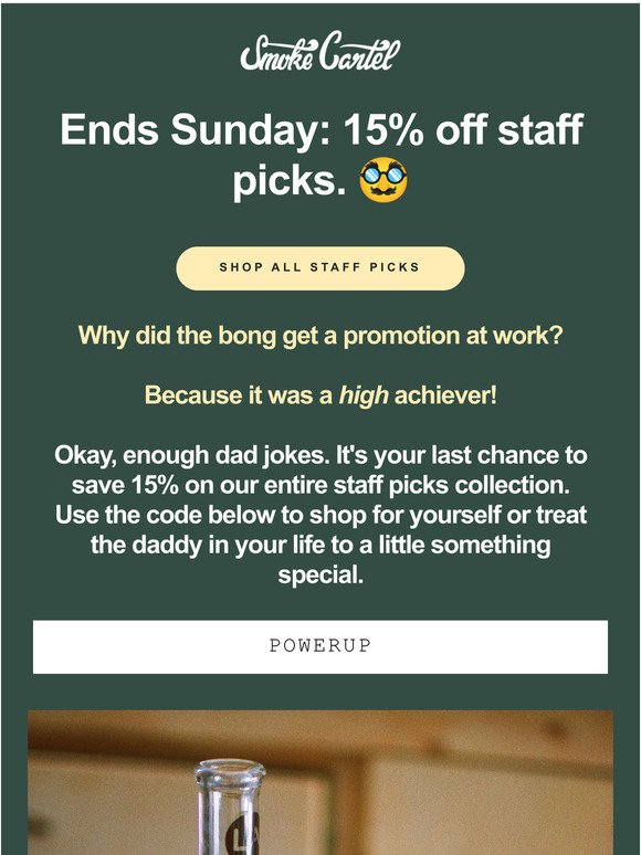 15% off staff picks ends Sunday ✌️