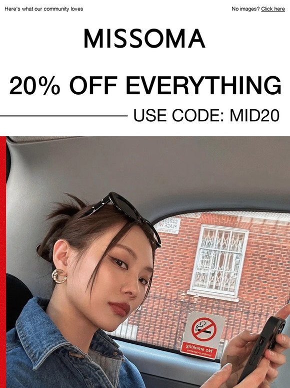 20% off everything with code: MID20