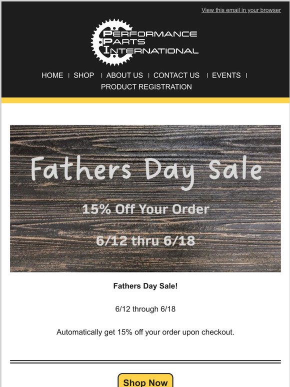 Fathers Day Sale 15% OFF Your Order