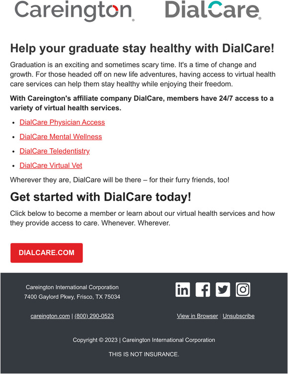 DialCare - For the Road Ahead