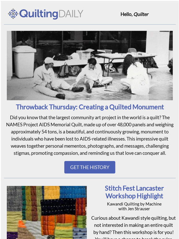 A Look at One of the World’s Biggest Quilts 🪡 Milled