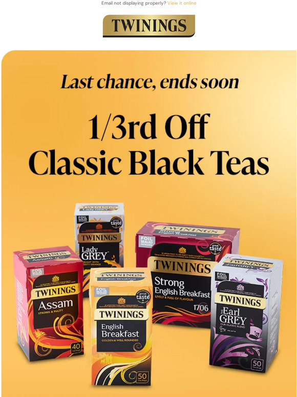 Last Chance: 1/3rd Off Black Tea