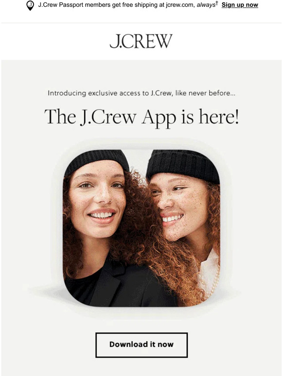 J.Crew 100s of new styles. Up to 75 off. Go. Milled