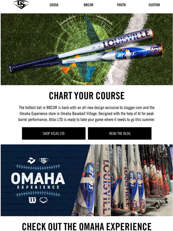 Louisville Slugger Atlas LTD Available at the Omaha Experience