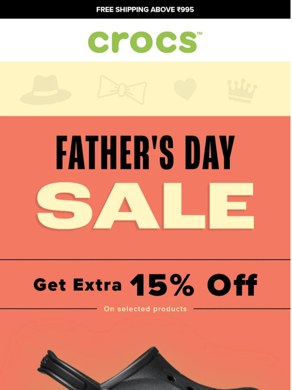 Crocs father's 2025 day sale