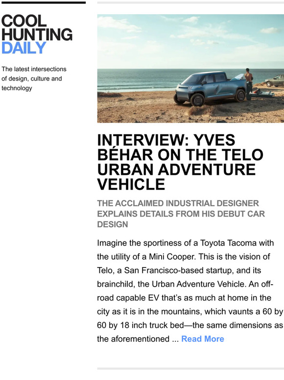 We chat with Yves Béhar about his debut car design, the Telo Urban Adventure Vehicle