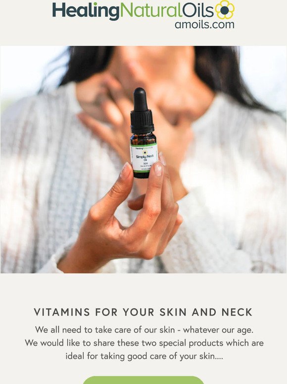 Vitamins for your Skin and Neck