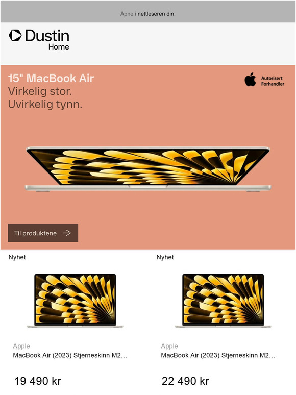 MacBook Air – Nå som 15-tommer med M2-chip