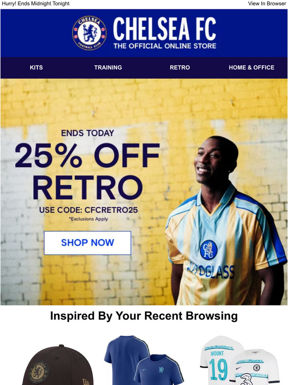 Chelsea Megastore Throwback Thursday! 25 OFF RETRO Milled