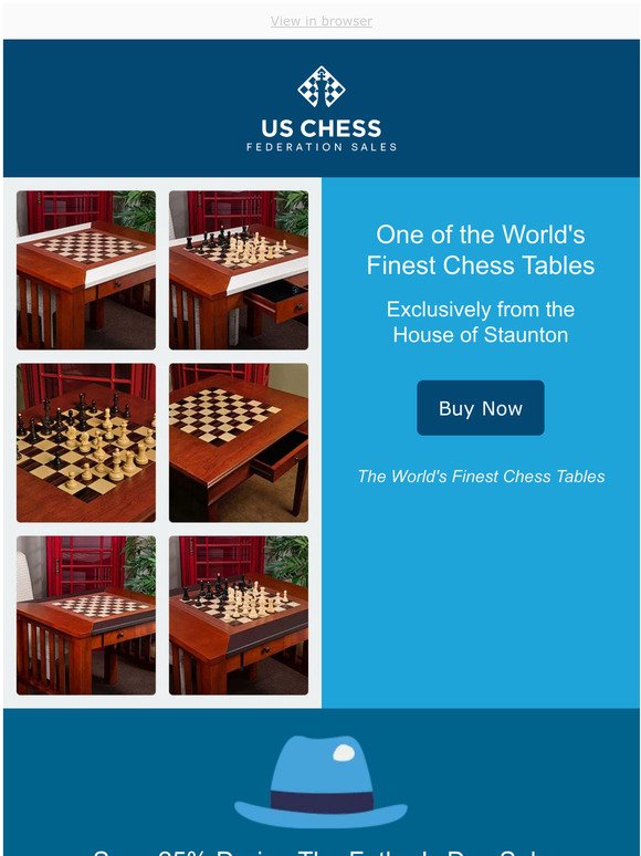 One of the World's Finest Chess Tables - Exclusively from the House of Staunton