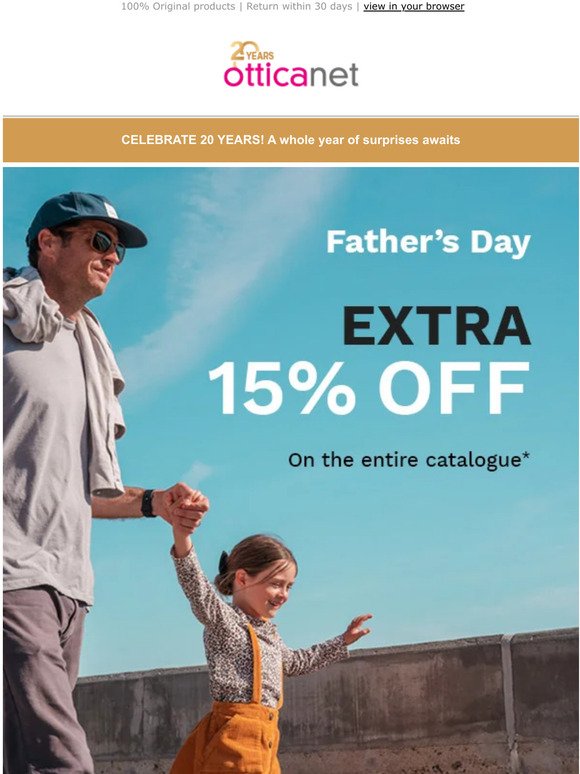 Extra 15% Off for Father’s Day
