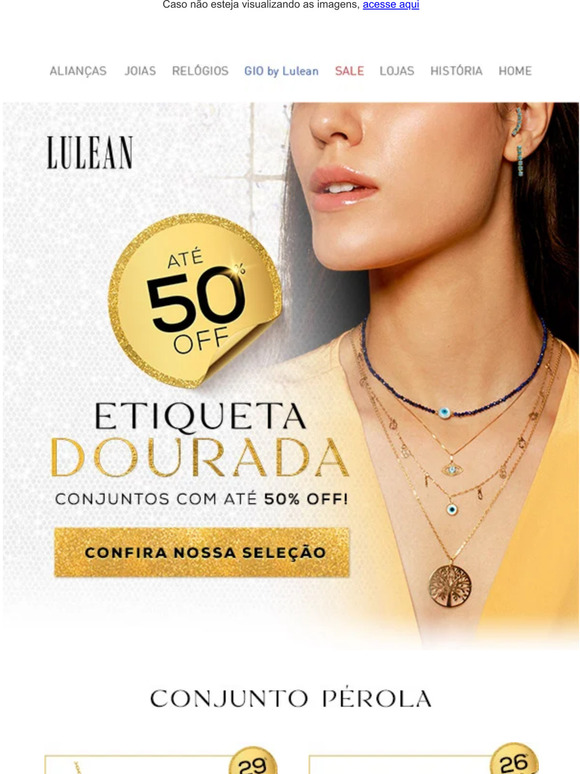 Até 50% OFF! A Etiqueta Dourada voltou! Aproveite! ﻿😍