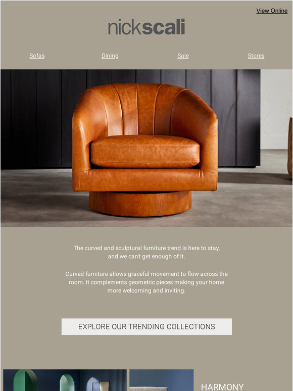 Nick Scali Online Beyond Straight Lines Curved and Sculptural