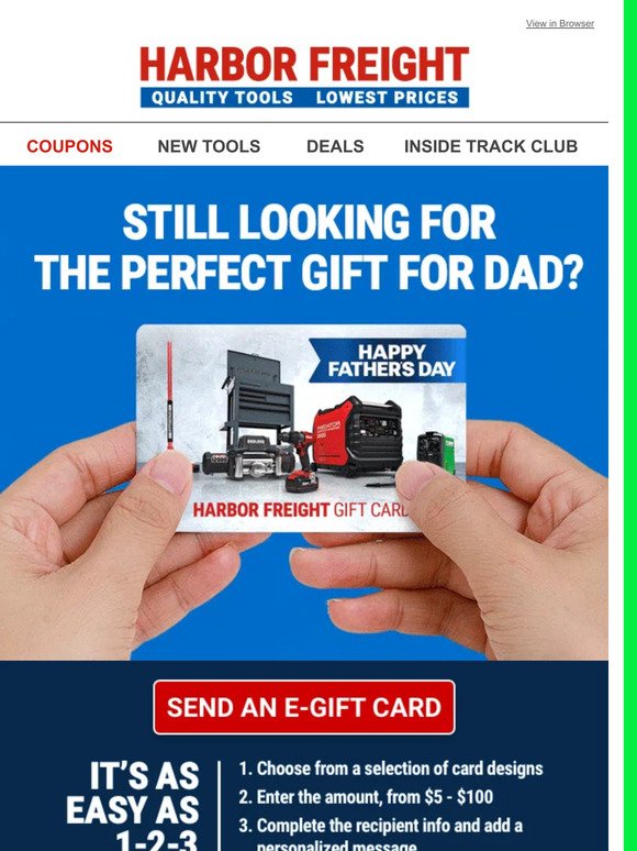 Harbor Freight Tools Father’s Day is Almost Here. Harbor Freight