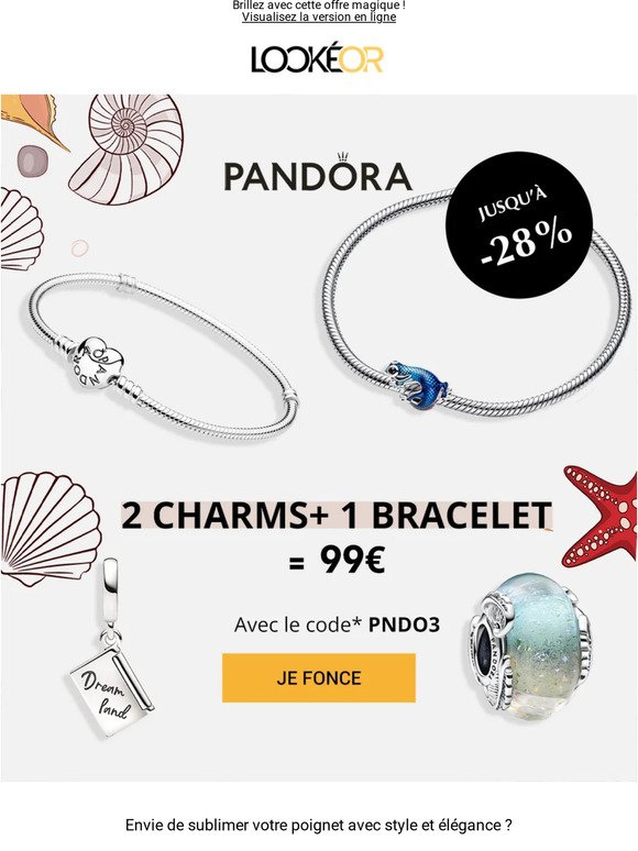 Pandora 💗 2 charms + 1 bracelet = 99 €
