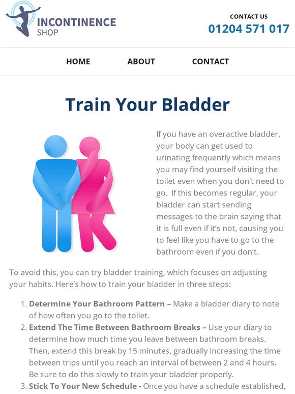 Learn to train your overactive bladder today!