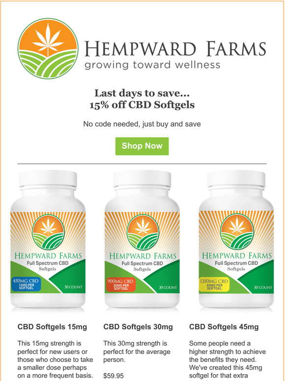 Save 15% on CBD Softgels!